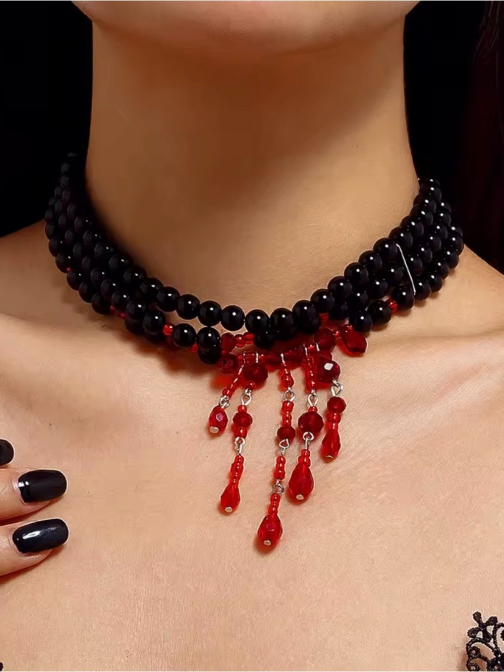 Vintage Gothic Fringe Choker